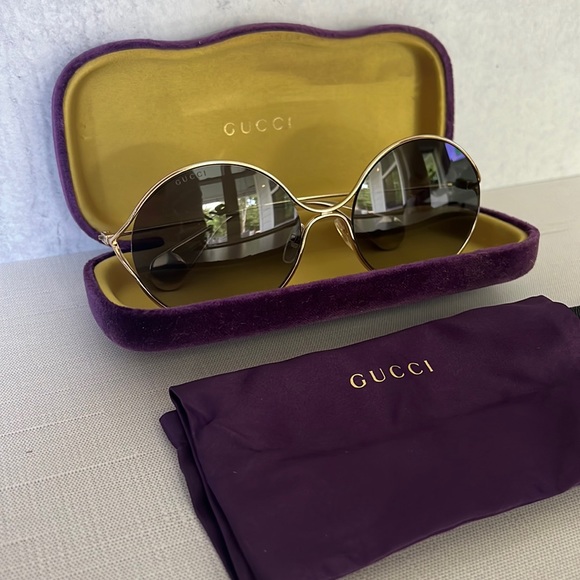 Gucci 58mm Gradient Round Sunglasses